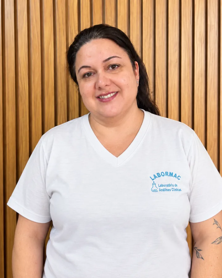 Retrato de Gisele, da equipe Labormac